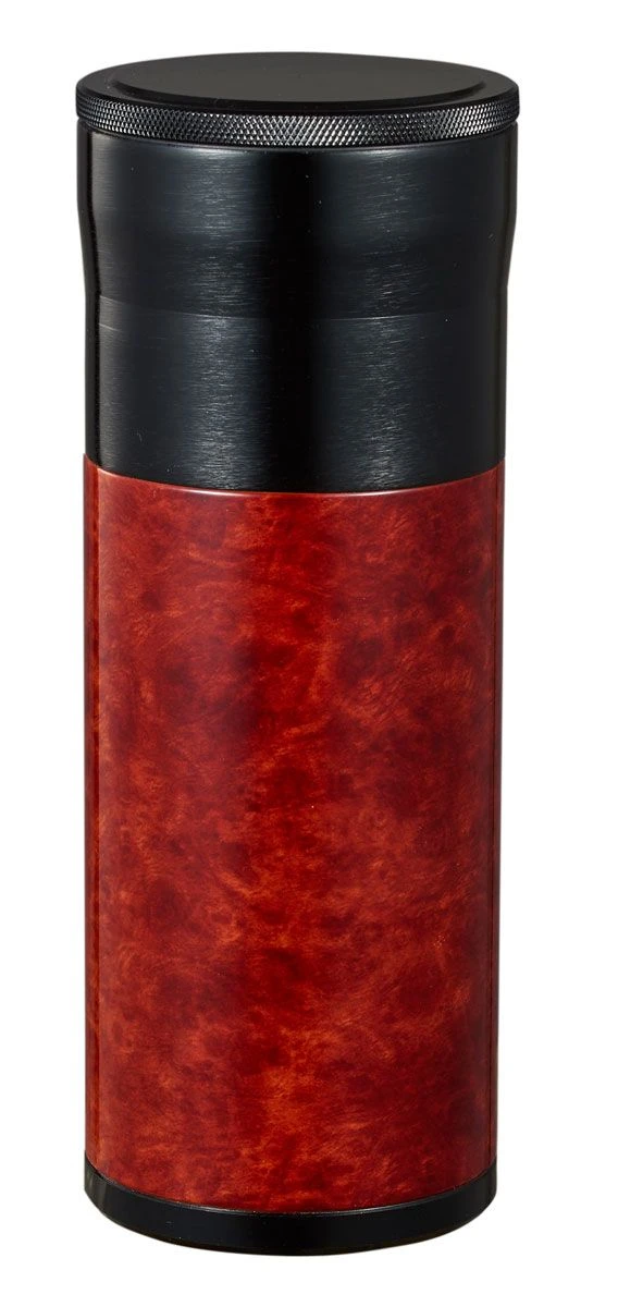 Visol Carlos Travel Cigar Case - Burl And Black, Holds 7 Cigars 3 Visol Carlos Travel Cigar Case - Burl And Black, Holds 7 Cigars