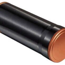 Visol Carlos Travel Cigar Case- Black With Copper - Holds 7 Cigars