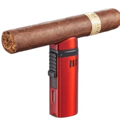 Visol Denali Triple Torch Cigar Lighter - Red -Visol Products shop visol denali triple torch cigar lighter red 91