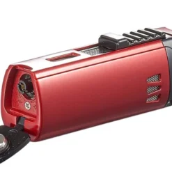 Visol Denali Triple Torch Cigar Lighter - Red -Visol Products shop visol denali triple torch cigar lighter red 93