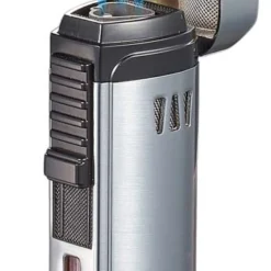 Visol Denali Triple Torch Cigar Lighter - Silver -Visol Products shop visol denali triple torch cigar lighter silver 77