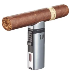 Visol Denali Triple Torch Cigar Lighter - Silver -Visol Products shop visol denali triple torch cigar lighter silver 79