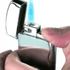 Visol Fireball Satin Silver Cigarette Lighter