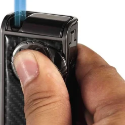 Visol Infinity Double Torch Carbon Fiber Gunmetal Cigar Lighter -Visol Products shop visol infinity double torch carbon fiber gunmetal cigar lighter 48