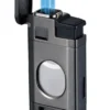 Visol LighCut Gunmetal Triple Torch Flame Lighter And Cigar Cutter