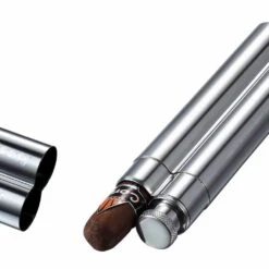 Visol Malamute Stainless Steel Cigar Tube & Flask - Free Engraving -Visol Products shop visol malamute stainless steel cigar tube flask free engraving 137