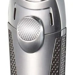 Visol Meru Dual Torch Cigar Lighter - Silver -Visol Products shop visol meru dual torch cigar lighter silver 49