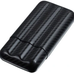 Visol Night Carbon Fiber Cigar Case - 3 60 Ring Gauge Cigars -Visol Products shop visol night carbon fiber cigar case 3 60 ring gauge cigars 52