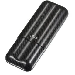 Visol Night II Carbon Fiber Larger Cigar Case - 2 Finger