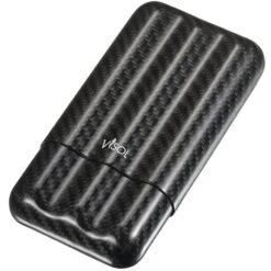 Visol Night II Carbon Fiber Larger Cigar Case - 3 Finger