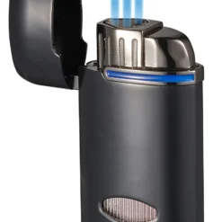 Visol Panda Triple Flame Cigar Lighter - Black -Visol Products shop visol panda triple flame cigar lighter black 70