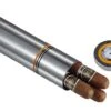 Visol Little Joe Brushed Aluminum Travel Cigar Case - Holds 3 Cigars -Visol Products shop visol quot little joe quot travel humidor 81