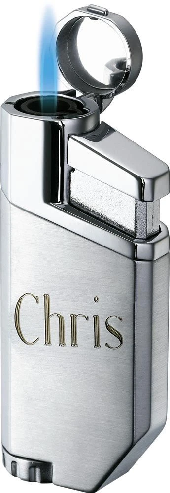 Visol Portofino Satin Silver Jet Flame Cigar Lighter 4 Visol Portofino Satin Silver Jet Flame Cigar Lighter - Image 2