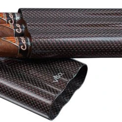 Visol Red Kevlar And Carbon Fiber Cigar Case - 3 Fingers