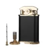 Visol Retro Triple Flame Cigar Lighter - Black & Gold -Visol Products shop visol retro triple flame cigar lighter black gold 75