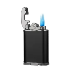 Visol Retro Triple Flame Cigar Lighter - Black & Gunmetal -Visol Products shop visol retro triple flame cigar lighter black gunmetal 66
