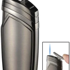 Visol Spark Single Jet Flame Satin Gunmetal Lighter -Visol Products shop visol spark single jet flame satin gunmetal lighter 182