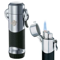 Visol Summit Silver Satin Torch Flame Lighter For Outdoors