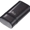 Visol Trinity Black Carbon Fiber Cigar Case - Holds 3 Cigars