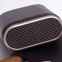 Xikar Envoy Black Leather Cigar Case With Carbon Fiber Ends