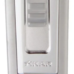 Xikar Trezo Triple Torch Flame Lighter - Silver And Chrome
