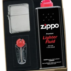 Zippo 1935Brushed Chrome Lighter Gift Kit - Ships By Ground Only