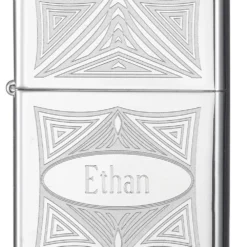 Zippo 3D Abstract High Polish Chrome Windproof Lighter