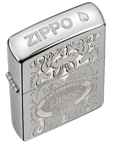 Zippo American Classic Crown Stamp High Polish Chrome Lighter 3 Zippo American Classic Crown Stamp High Polish Chrome Lighter