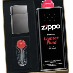 Zippo Black Ice Slim Lighter Gift Kit - Ships By Ground Only