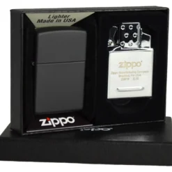Zippo Black Matte Lighter With Double Torch Lighter Insert -Visol Products shop zippo black matte lighter with double torch lighter insert 84