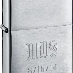 Zippo Brushed Chrome Armor Personalized Lighter - Free Engraving