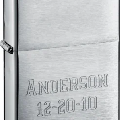 Zippo Brushed Chrome Lighter Gift Kit - Ships By Ground Only