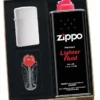 Zippo Brushed Chrome Slim Lighter Gift Kit - Ships By Ground Only