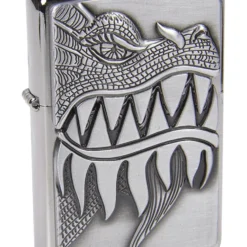 Zippo Fire Breathing Dragon Brushed Chrome Lighter -Visol Products shop zippo fire breathing dragon brushed chrome lighter 53