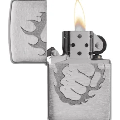 Visol Products shop -Visol Products shop zippo fist fire brushed chrome lighter 42