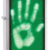 Zippo Ghostly Handprint Brushed Chrome Lighter