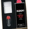 Zippo High Polish Chrome Lighter Gift Kit - Ships By Ground Only