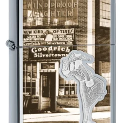Zippo High Polish Vintage Chrome Windy Windproof Lighter