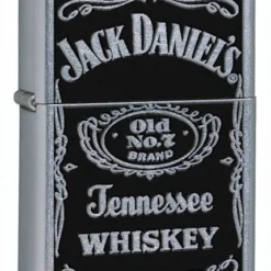 Zippo Jack Daniel's Old No. 7 Label Street Chrome Lighter
