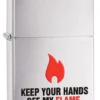 Zippo Keep Your Hands Off Brushed Chrome Windproof Lighter 2 Zippo Keep Your Hands Off Brushed Chrome Windproof Lighter -Visol Products shop zippo keep your hands off brushed chrome windproof lighter 59