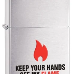Zippo Keep Your Hands Off Brushed Chrome Windproof Lighter
