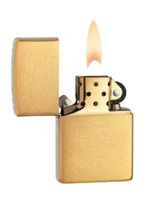 Zippo Lighter - Brushed Brass Personalized With Free Engraving