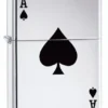 Zippo Lucky Ace Of Spade High Polish Chrome Lighter