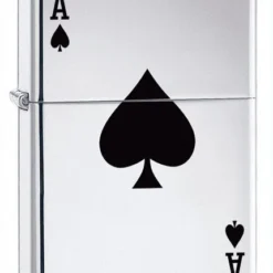Zippo Lucky Ace Of Spade High Polish Chrome Lighter
