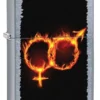 Zippo Male And Female Fire Street Chrome Lighter
