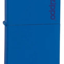 Zippo Royal Blue Matte Lighter With Zippo Logo