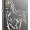 Zippo Running Horse Black Ice Windproof Lighter -Visol Products shop zippo running horse black ice windproof lighter 61