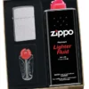 Zippo Satin Chrome Slim Lighter Gift Kit - Ships By Ground Only