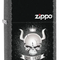 Zippo Skull Crown Iron Stone Windproof Lighter