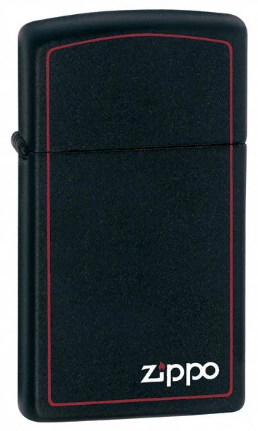 Zippo Slim Black Matte Lighter With Zippo Logo 3 Zippo Slim Black Matte Lighter With Zippo Logo
